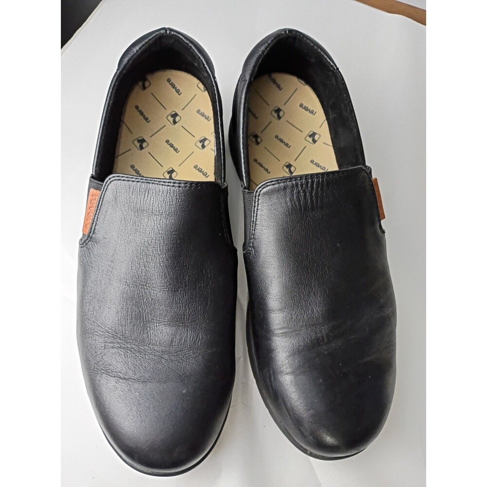Revere Panama Black Woman 11W Slip On Comfort Walking Shoes Casual Stretch Width